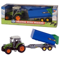 2002915 tracteur vert avec remorque