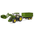 Bruder 03155 Tracteur John Deere 7R 350 avec chargeur frontal et remorque benne