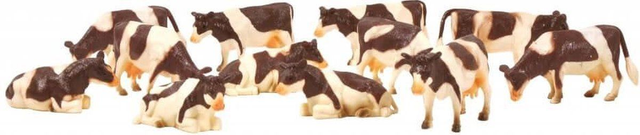 Kids Globe 571968 Coffret 12 vaches Rouge