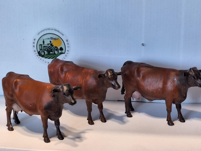 Créations en resine 3d vache Rouge Flamande rgf01
