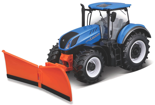 Bburago 18.44081 New Holland T7.325 HD avec lame a neige