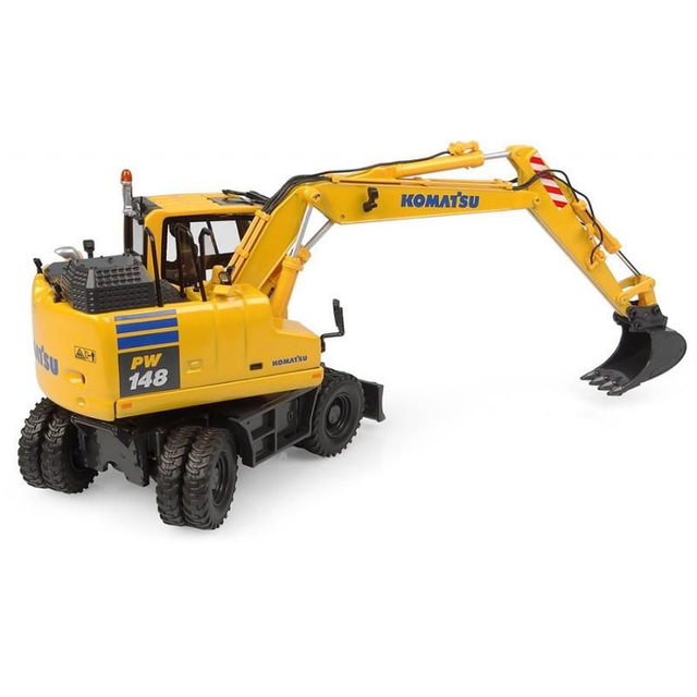 Pelle Komatsu PW148-11 sur pneus avec godet et benne preneuse - UH8162