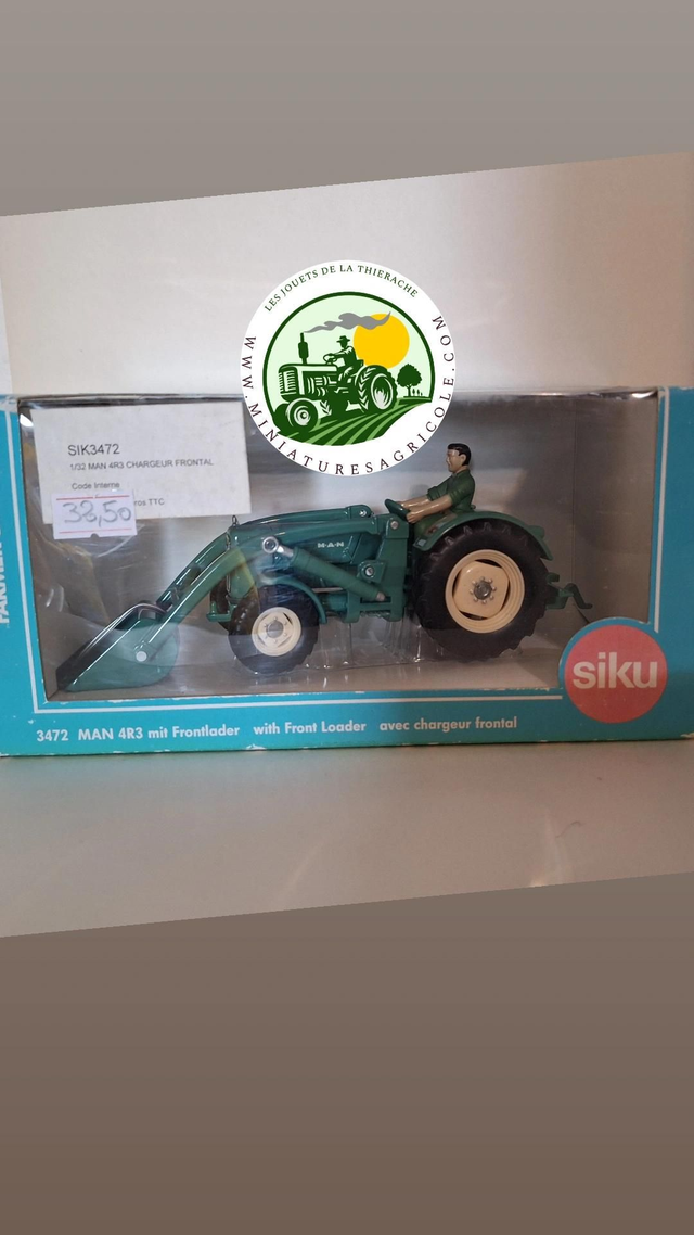 Siku Farmer 3472 MAN 4R3 avec tracteur à chargeur frontal 1:32