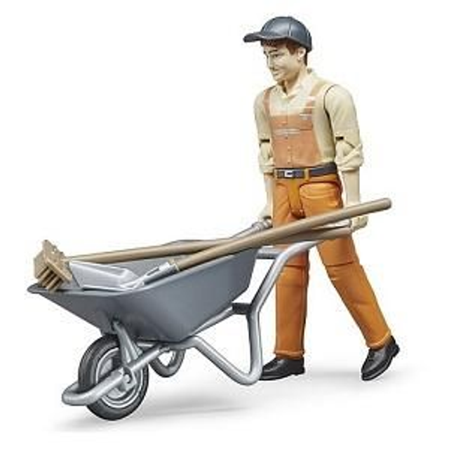 Figurine Bruder 62130 Bworld avec brouette et outils