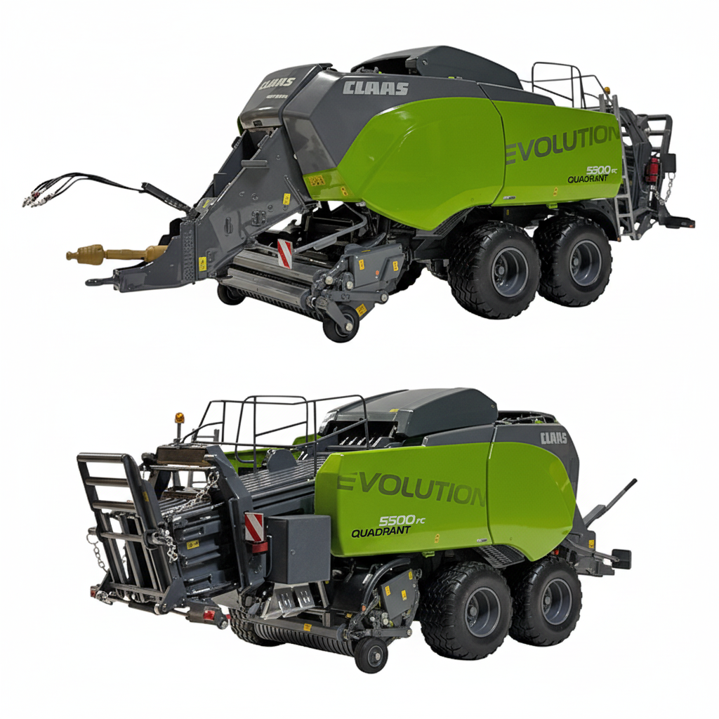 Presse à balles carrées miniature Claas Quadrant 5300 FC Evolution Night Edition – ROS 02682390 – 1/32
