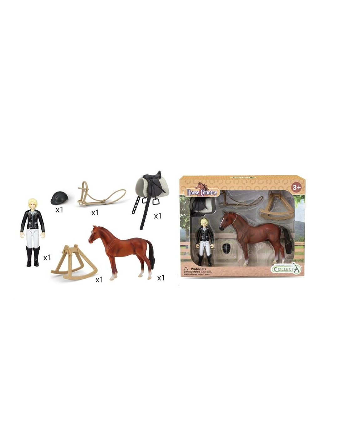 Cavalière de tournoi et accessoires CollectA – Coffret